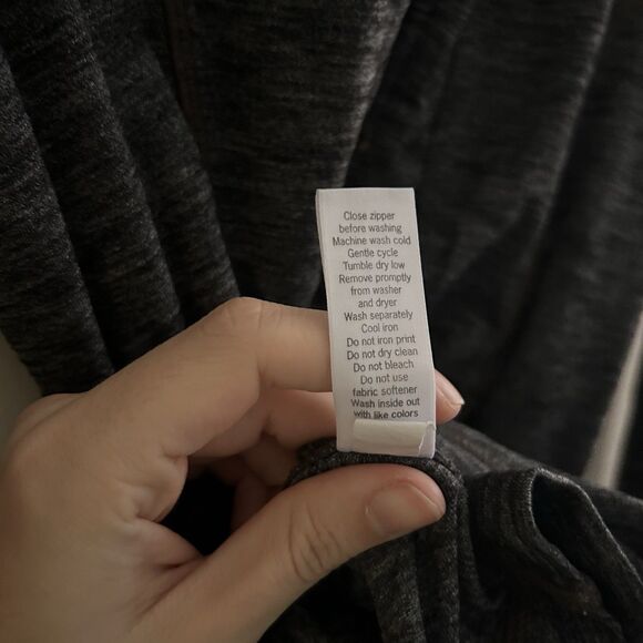 Athleta Cya Hope Jacket Double Zip Dark Gray Size Small Athletic Yoga Workout - Picture 9 of 11